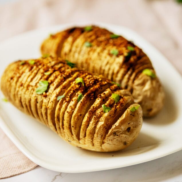 Air Fryer Hasselback Potatoes