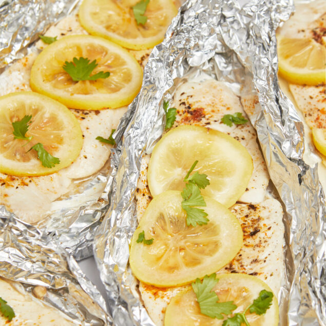 Grilled Cod in Foil